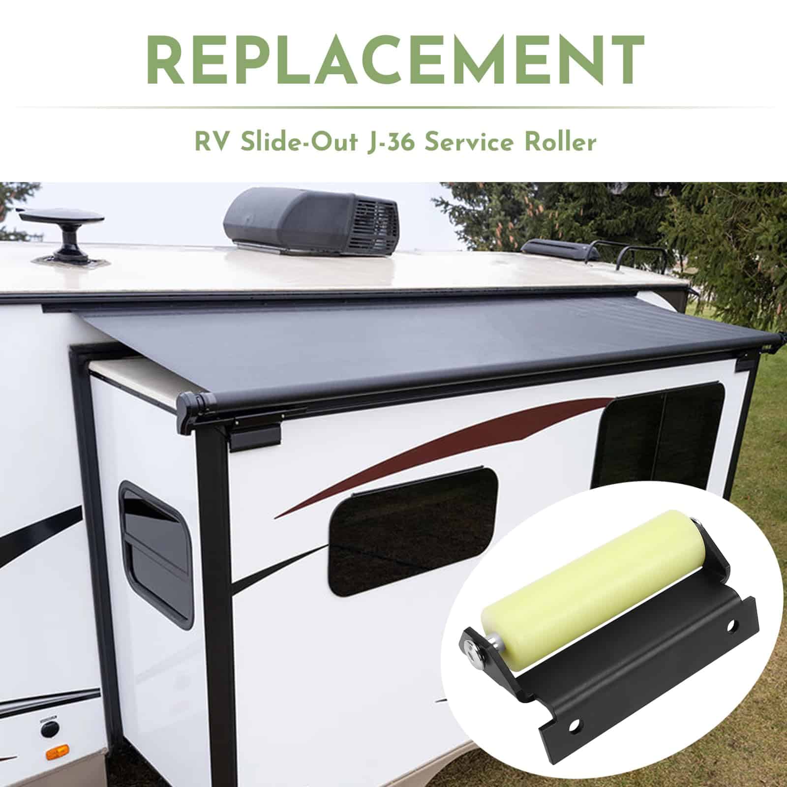 2 Paquete de Rodillo Deslizante J-36, Rodillo de Servicio - Imagen 7