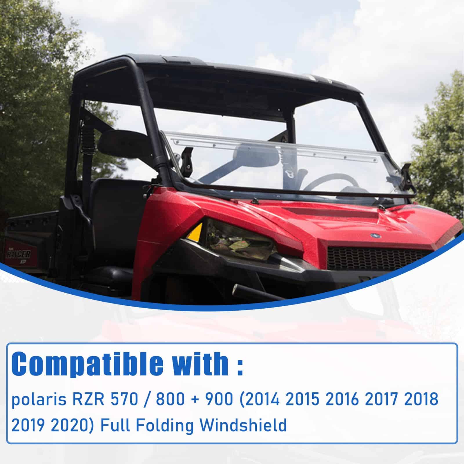 Parabrisas Abatible Completo Compatible con Polaris RZR 570 - Imagen 3