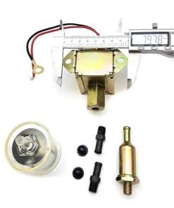 Bomba de Combustible 12V y Filtro para Cargadora