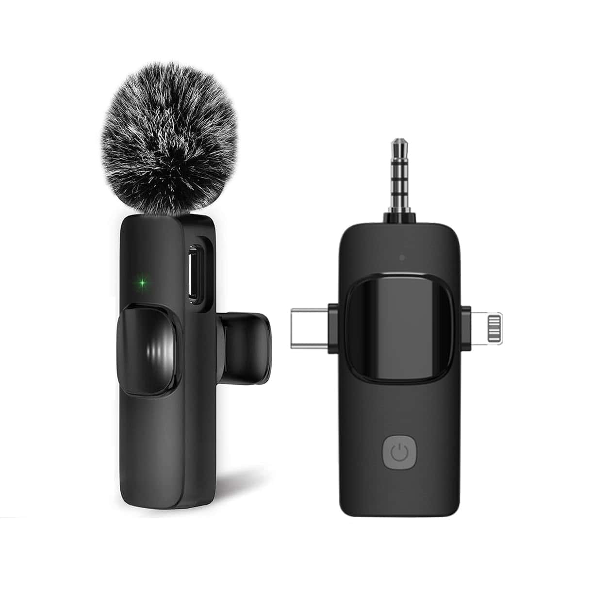 HOOSHU 3 en 1 Micrófonos Inalámbricos Lavalier para iPhone,