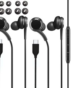 Audífonos USB C para Samsung Galaxy S24, Estéreo In-Ear USB