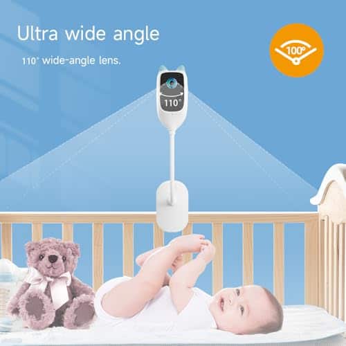 Monitor para Bebés bizv 2K con Soporte para Cuna, Rotación - Imagen 7