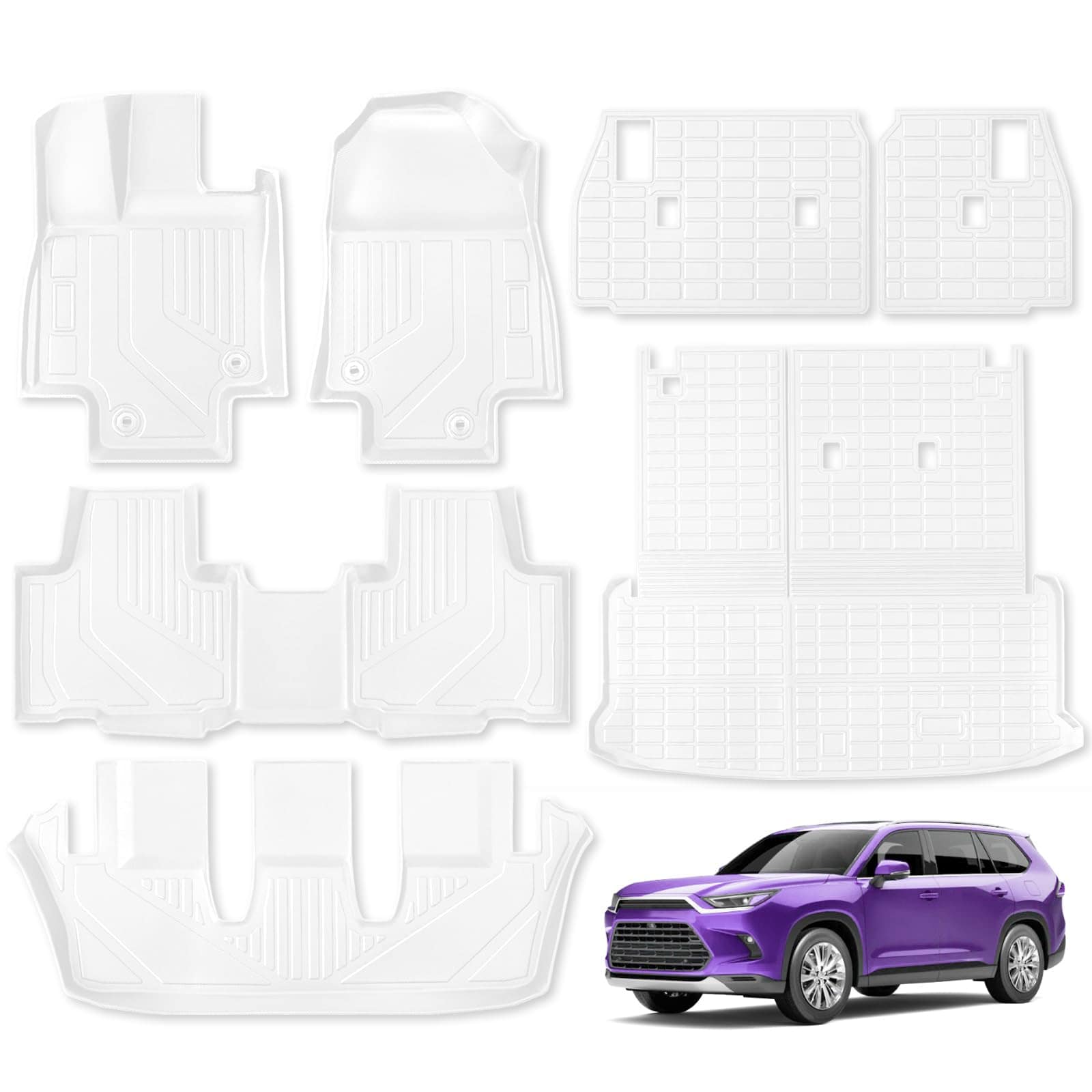 Tapetes para Piso TSLDRV para Toyota Grand Highlander 7