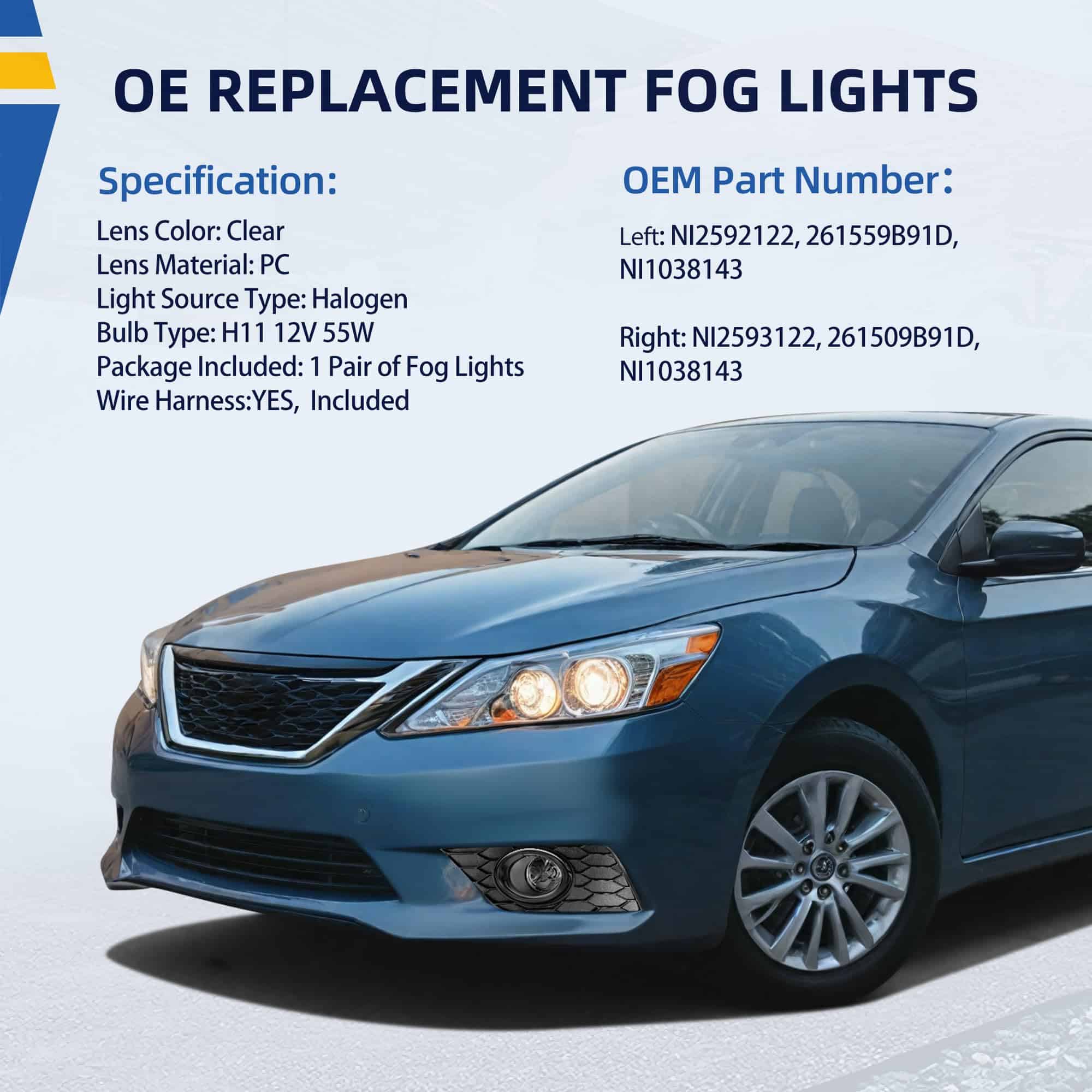 DWVO Luz de niebla compatible con Sentra 2016-2019, - Imagen 5