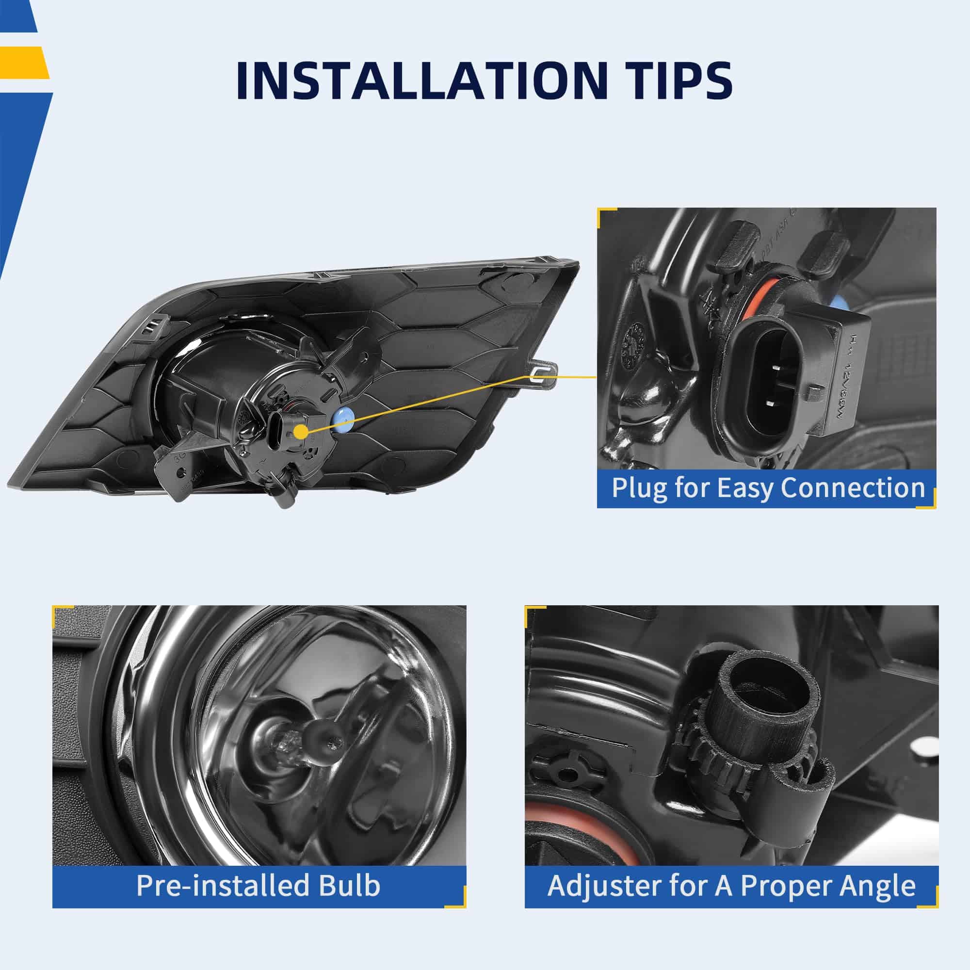 DWVO Luz de niebla compatible con Sentra 2016-2019, - Imagen 4