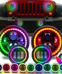 Combo de Faros RGB de 7" y Luces Antiniebla de 4" con
