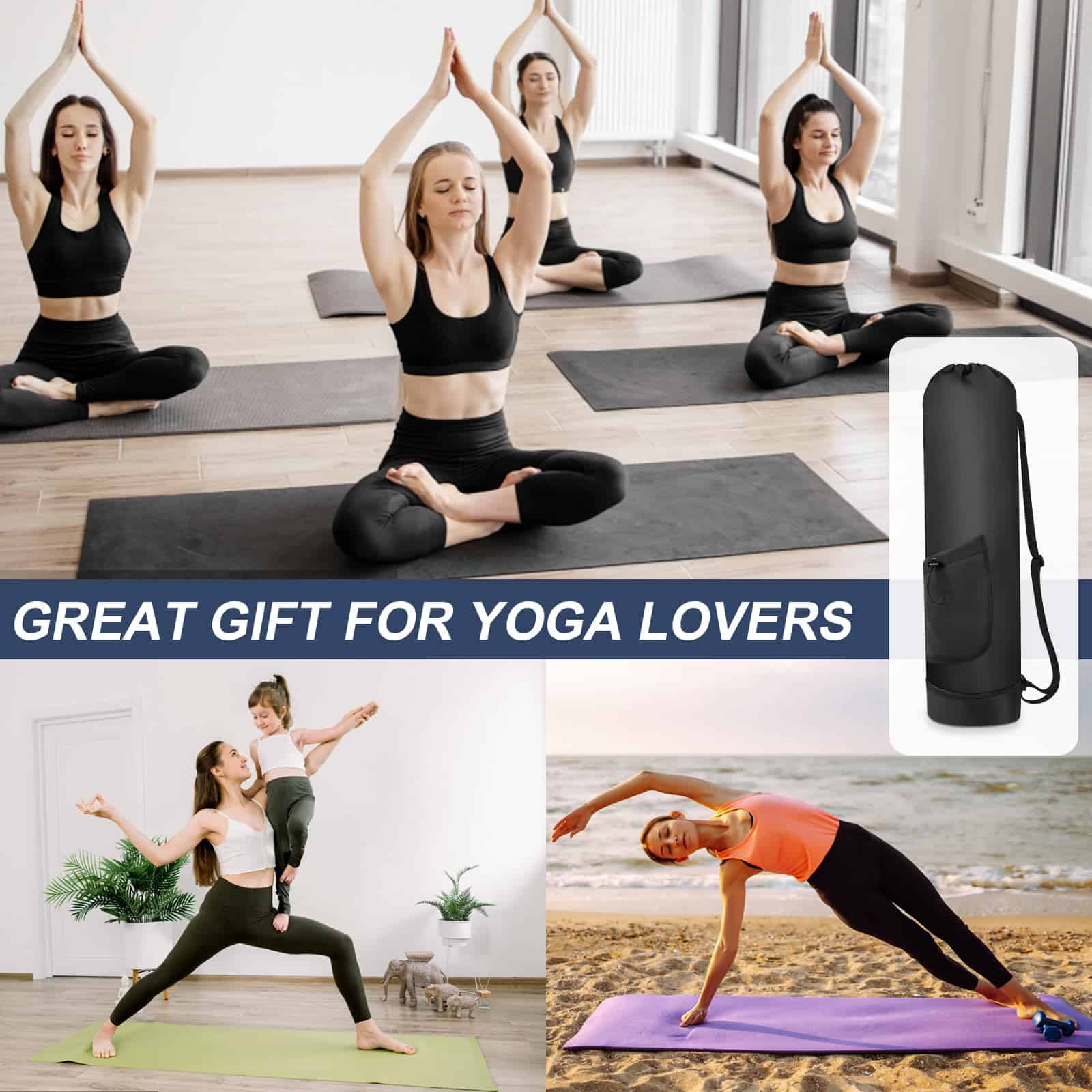 Bolsa de yoga Grednfhat con bolsillo para botella de agua, - Imagen 8