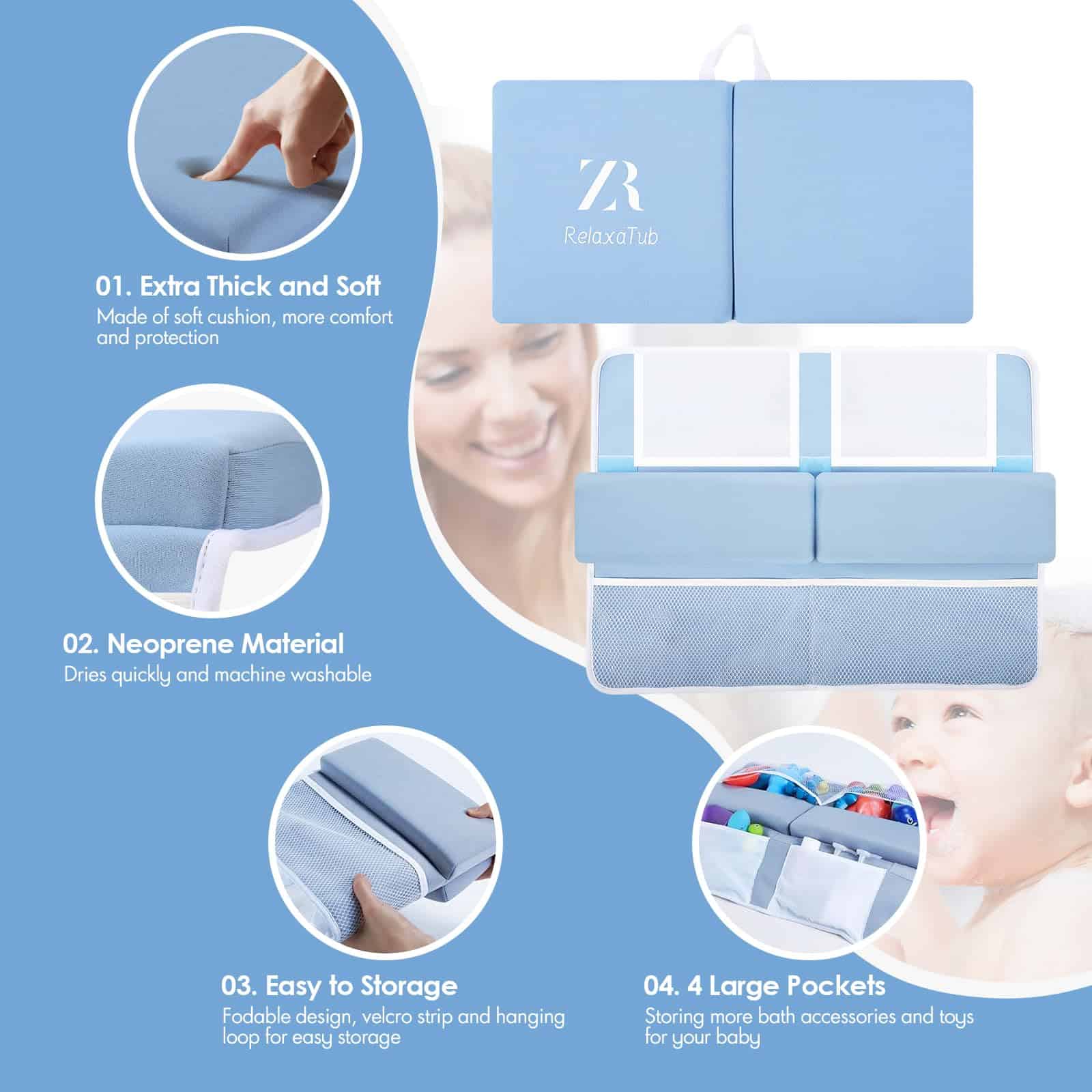 Set de Rodillera de Baño RelaXatub y Almohadilla de - Imagen 3