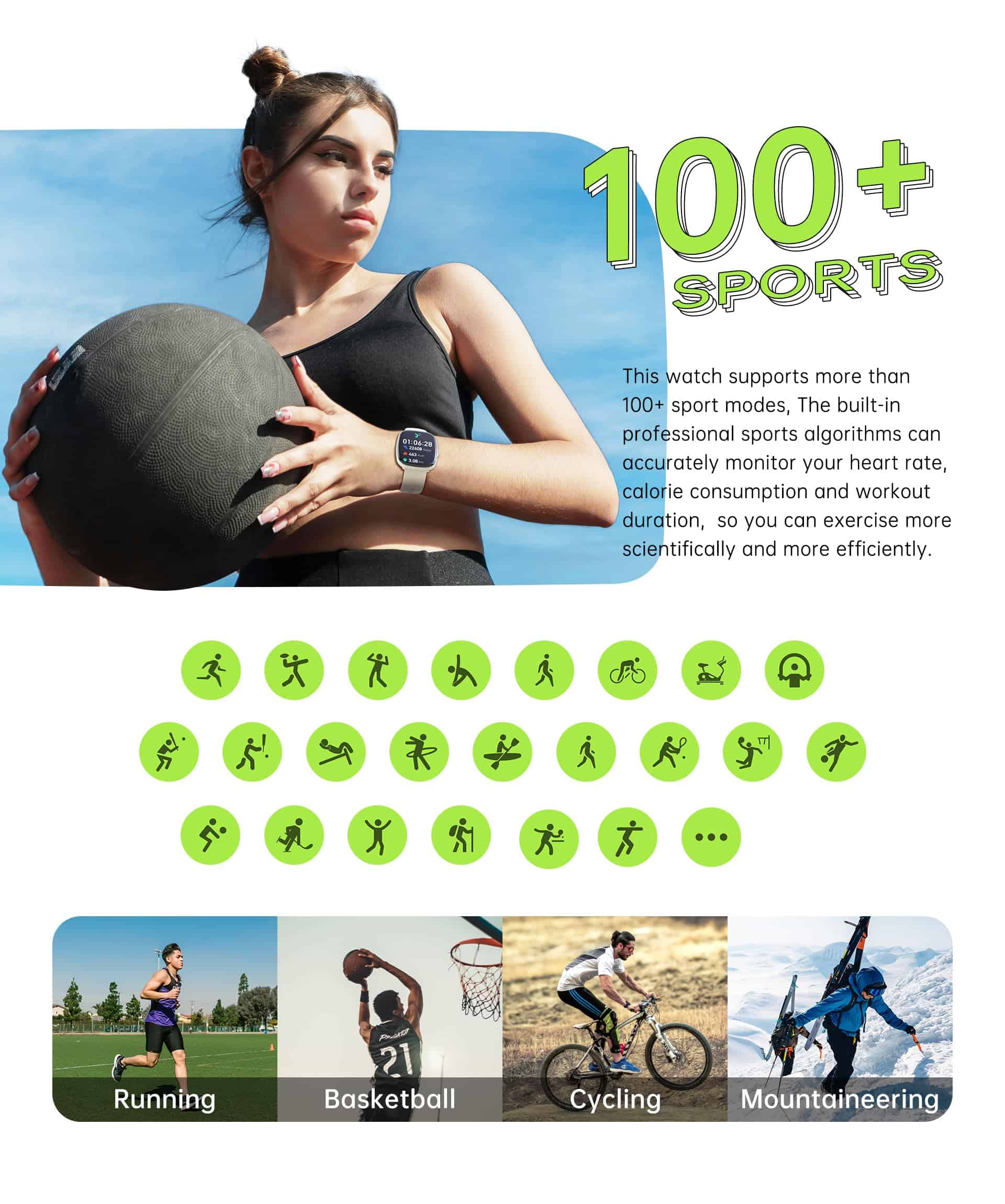 Smart Watch para Hombres y Mujeres Monitoreo de Fitness - Imagen 5