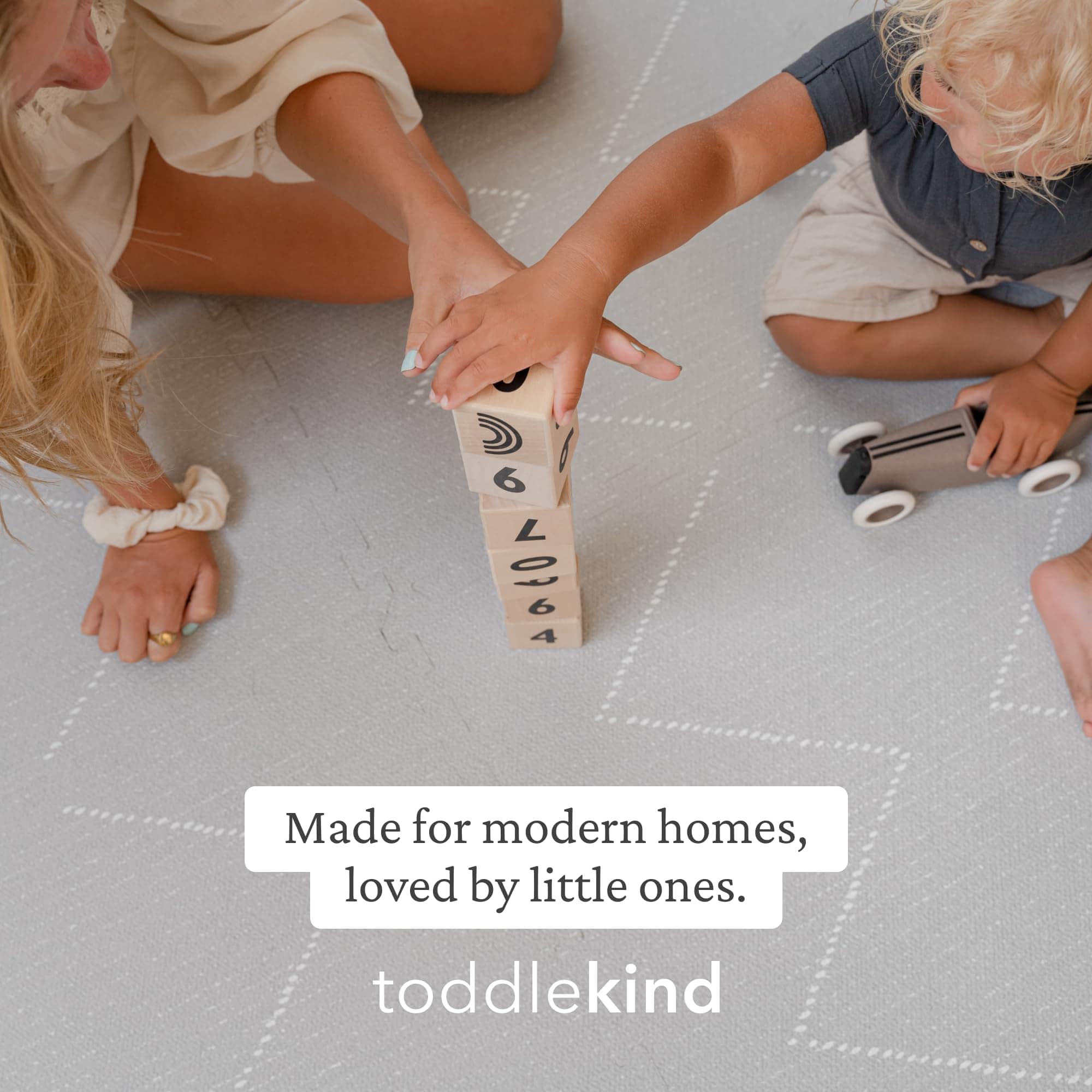 Tapete de juego Toddlekind - Tapete de espuma -Gris - Imagen 8