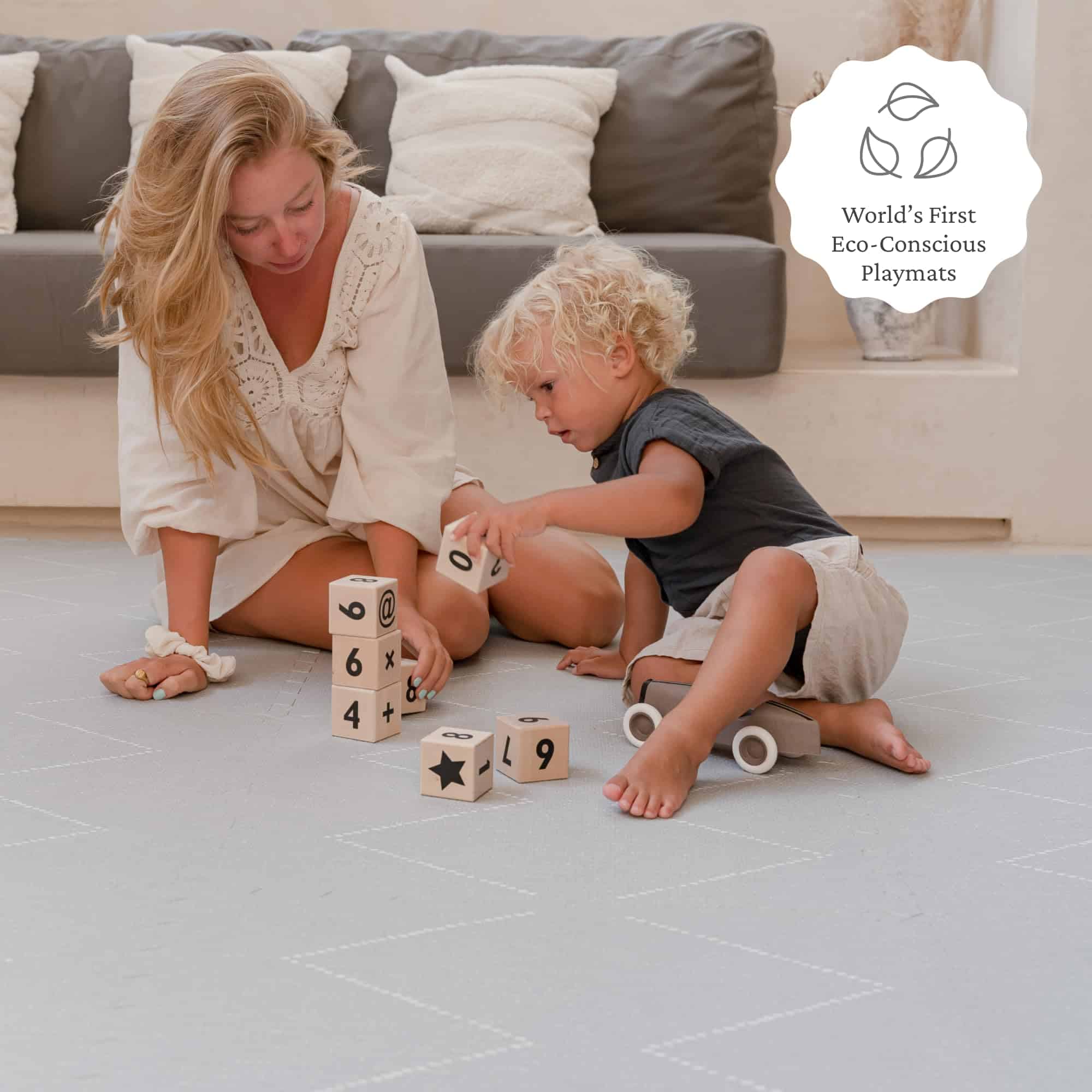 Tapete de juego Toddlekind - Tapete de espuma -Gris - Imagen 7