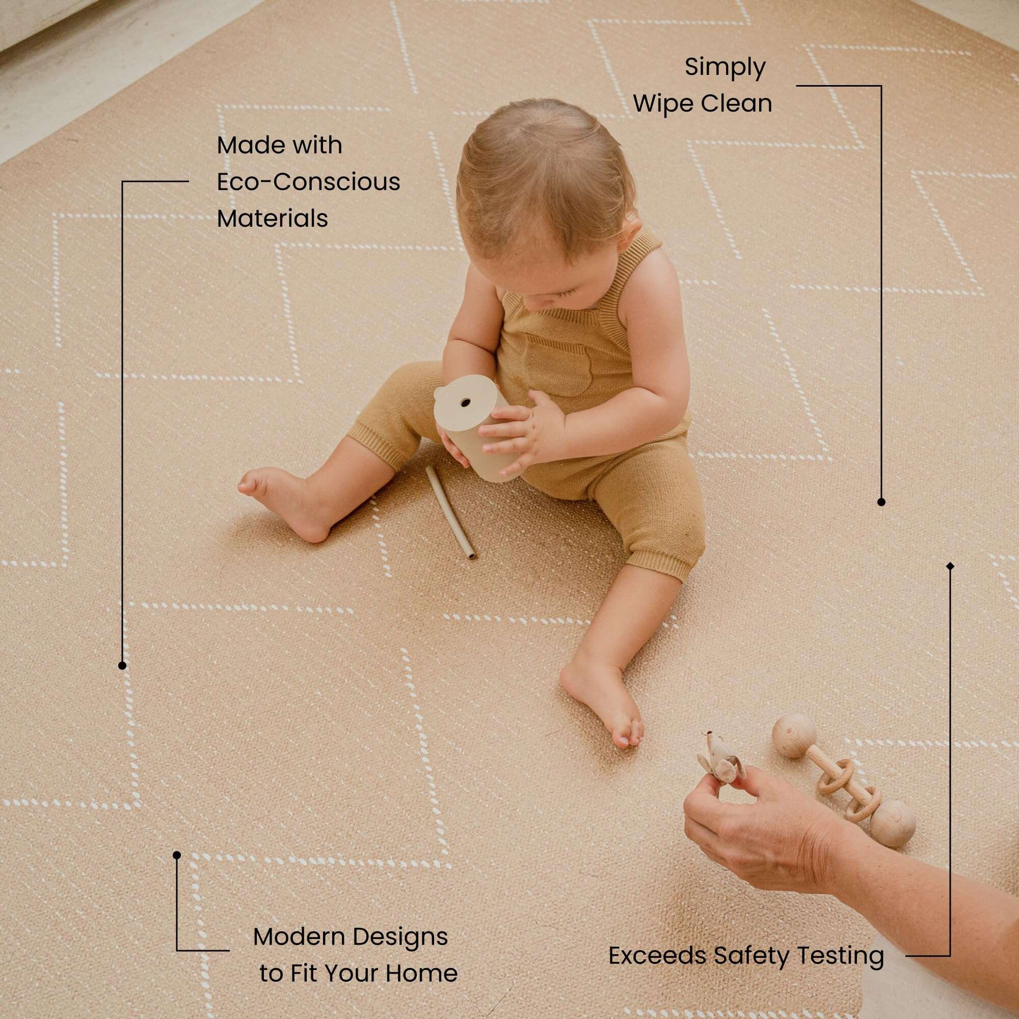 Tapete de juego Toddlekind - Tapete de espuma -Arena - Imagen 5