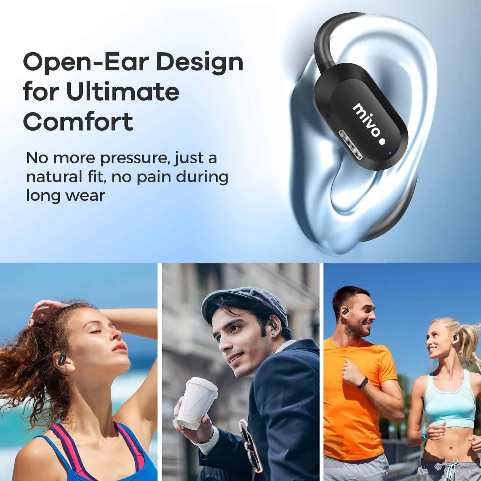 Auriculares de Oído Abierto mivo - Auriculares Inalámbricos - Imagen 8