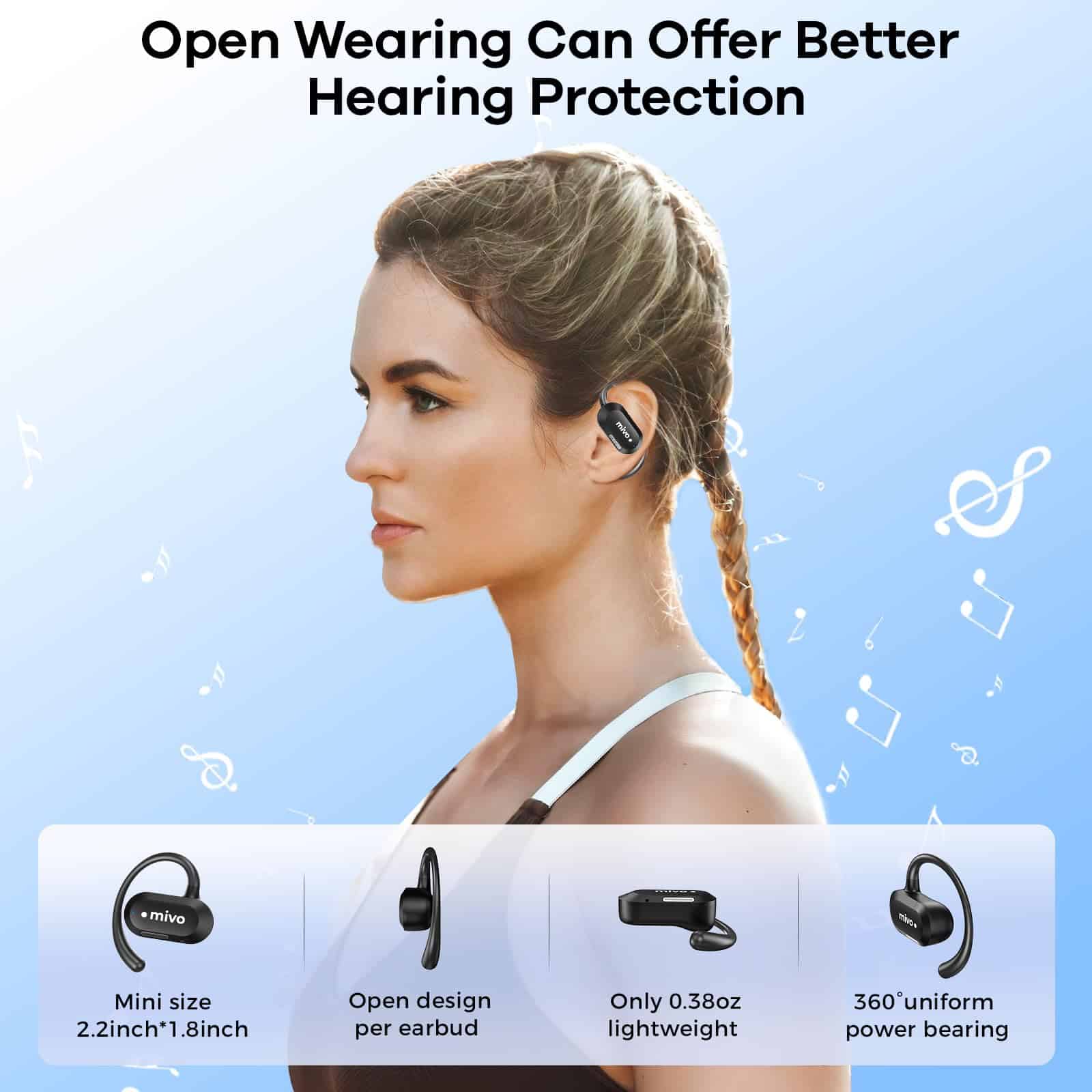 Auriculares de Oído Abierto mivo - Auriculares Inalámbricos - Imagen 3