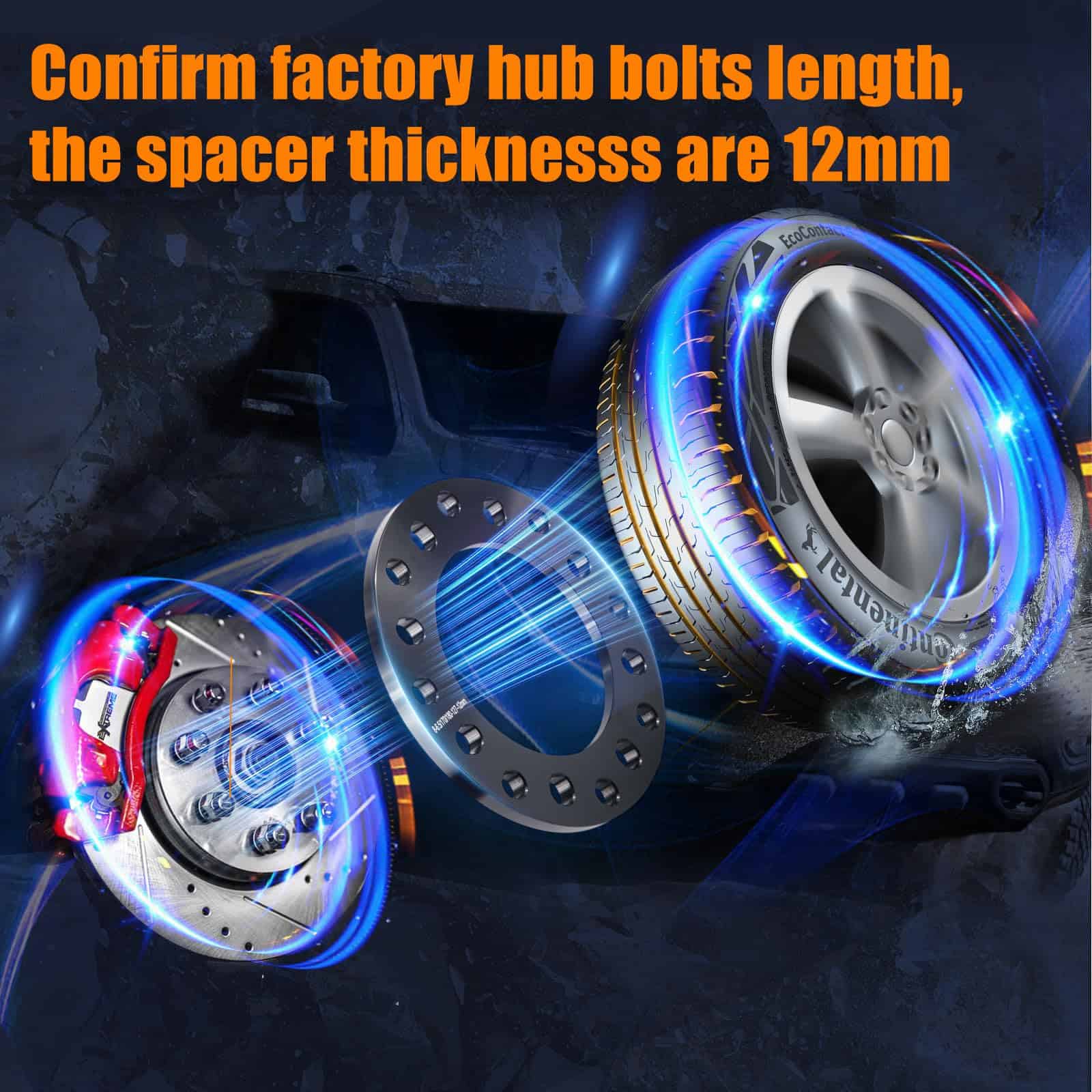 Separadores de Rueda Universal de 8 Lug de 12mm GAsupply, - Imagen 8