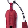 Funda de Cuero Gamuzado CDYSIKLL para Llave de -Rojo