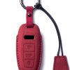 Funda de llave CDYSIKLL para Audi, funda de cuero genuino