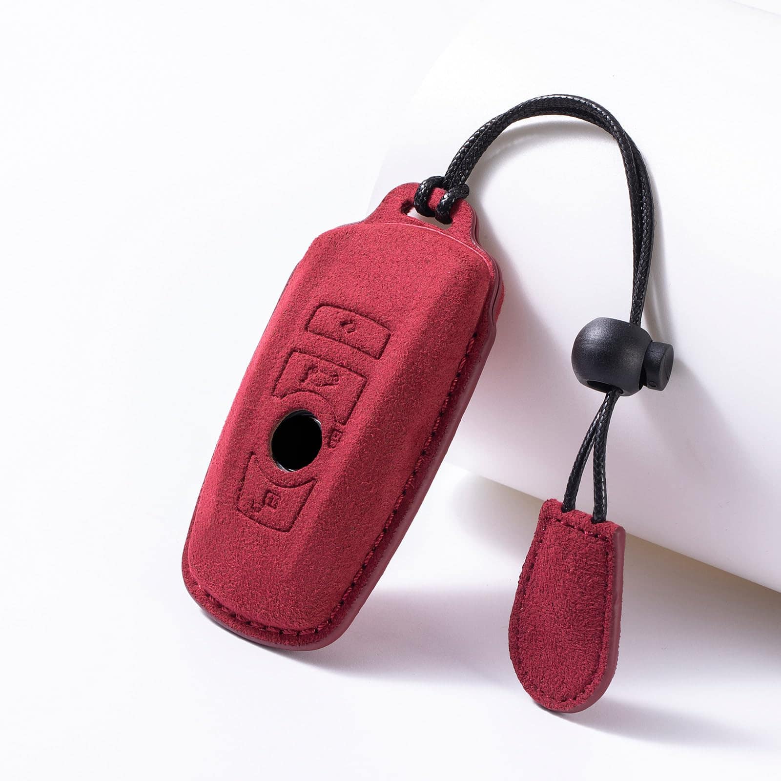 Funda de llave de cuero genuino de gamuza para BMW - Imagen 4