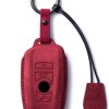 Funda de llave de cuero genuino de gamuza para BMW