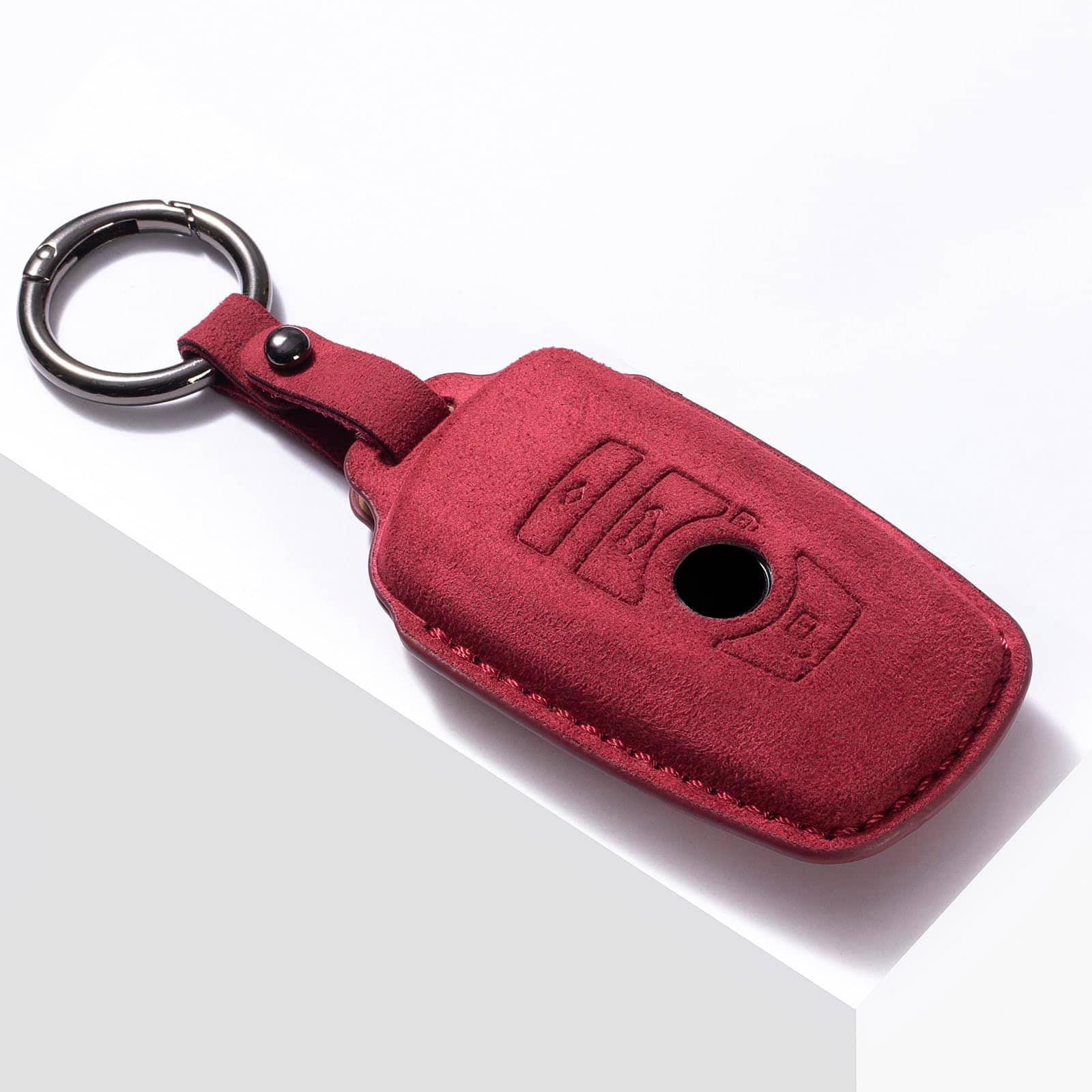 Funda de llave de cuero genuino de gamuza para BMW - Imagen 3
