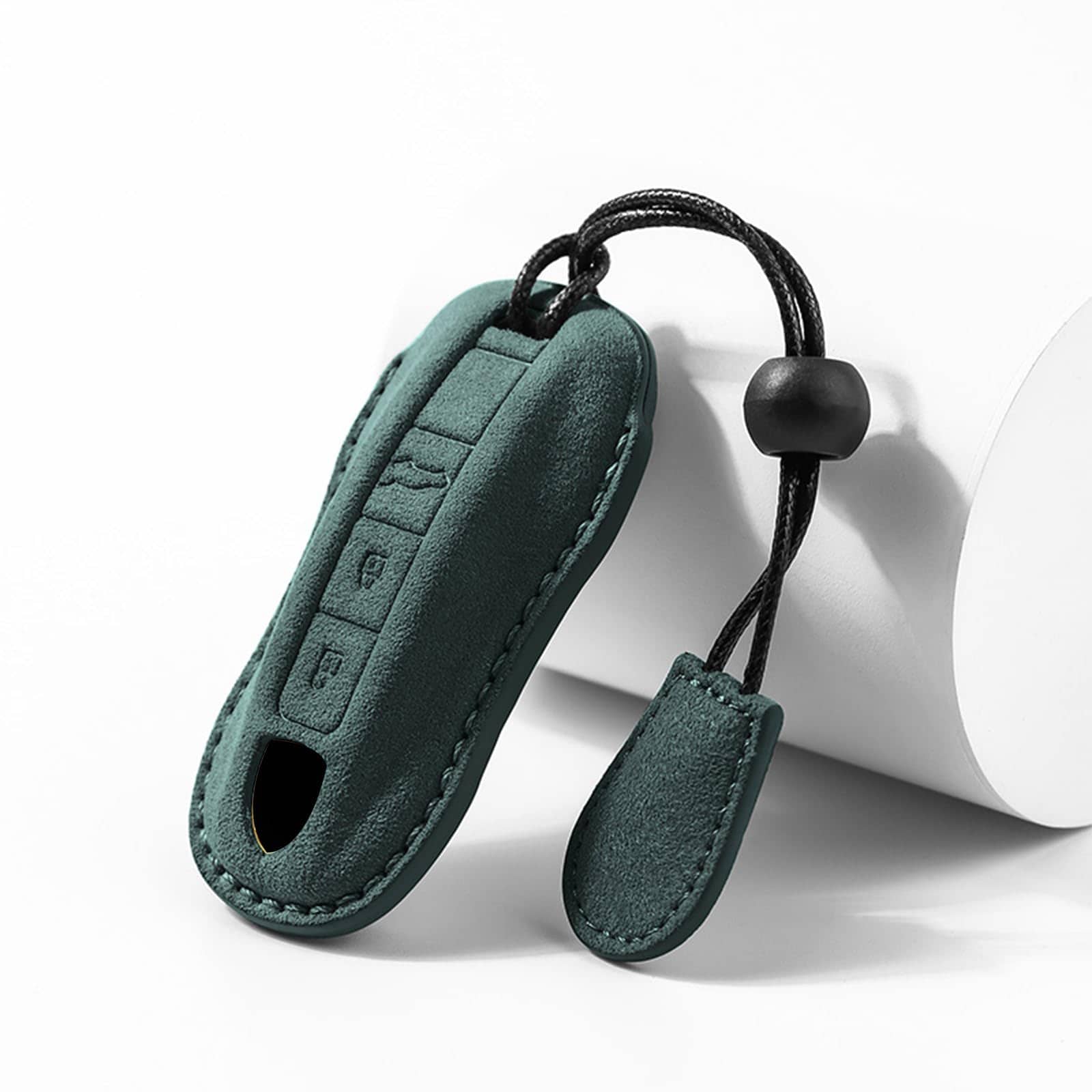 CDYSIKLL Funda de Cuero de Gamuza para Llave de Porsche con - Imagen 4