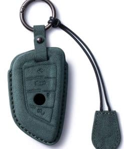 Funda de llave de cuero genuino de gamuza CDYSIKLL para BMW