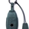 Funda de llave para Mercedes Benz en piel de gamuza con