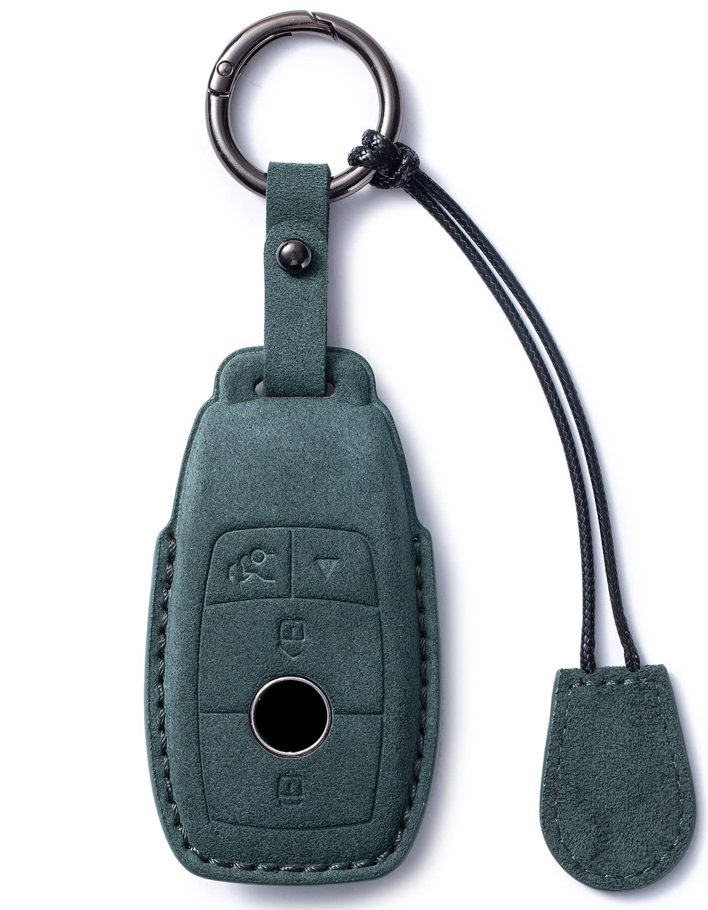 Funda de llave para Mercedes Benz en piel de gamuza con