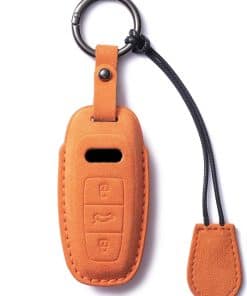 Funda de llave CDYSIKLL para Audi, Cubierta de cuero