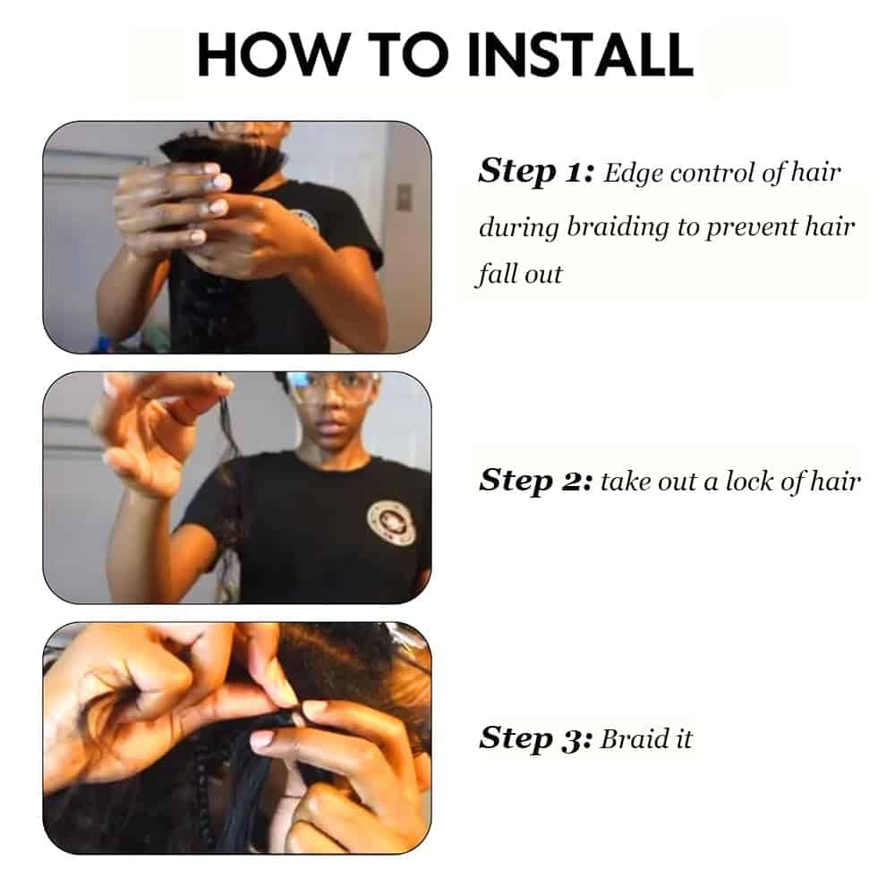 Cabello para Trenzas de Pelo Humano de 20 Pulgadas para - Imagen 6