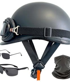 Casco de Media Cara Retro para Motocicleta, Casco para