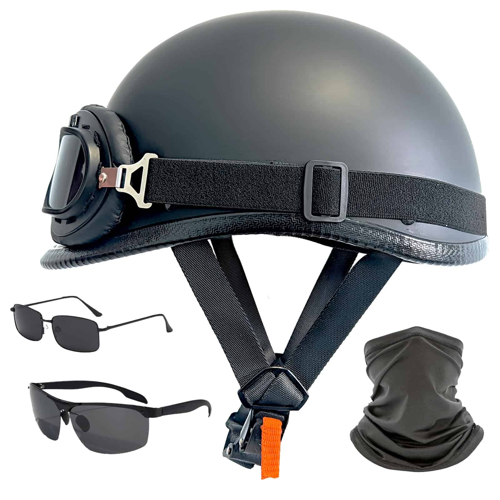 Casco de Media Cara Retro para Motocicleta, Casco para