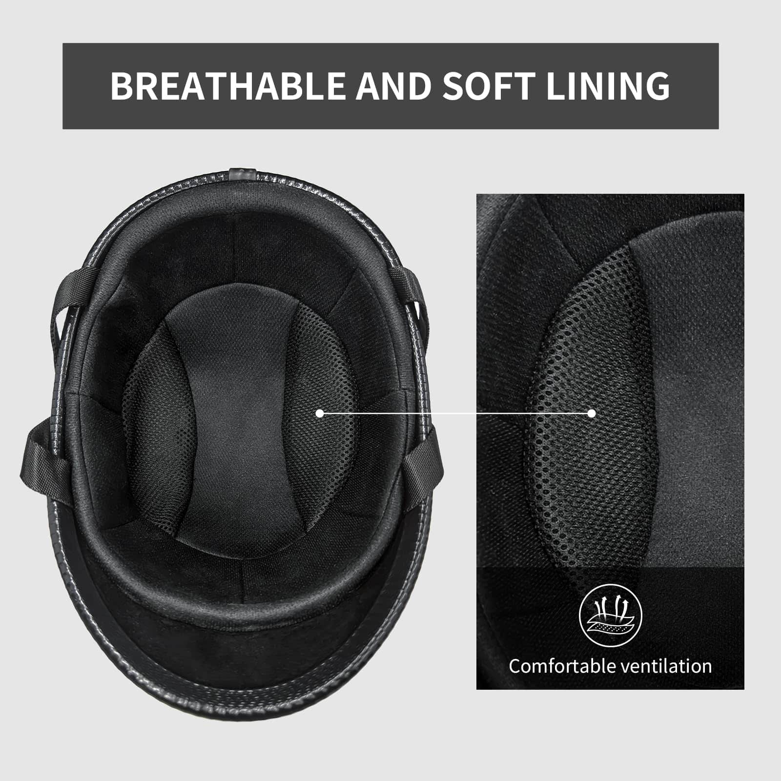 Casco de Media Cara Retro para Motocicleta, Casco para - Imagen 5