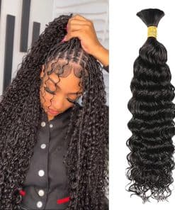 Cabello Trenzado Humano 50g 26 Pulgadas Onda Profunda