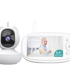 Monitor de Bebé VIZOLINK, 5.5" Pantalla Dividida 2 Vías de