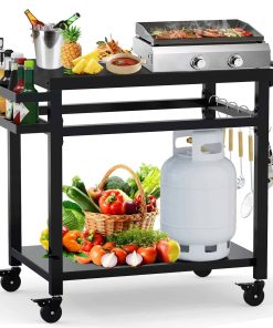 MEXMIODY Mesa de Parrilla para Exteriores 32"x 20", Carro