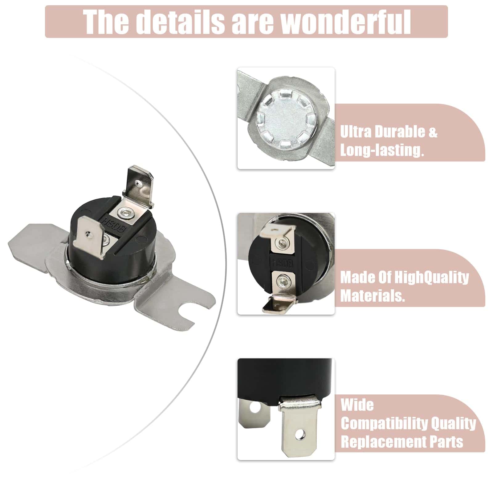 Termostato de alta temperatura para secadora WE4M137, - Imagen 4