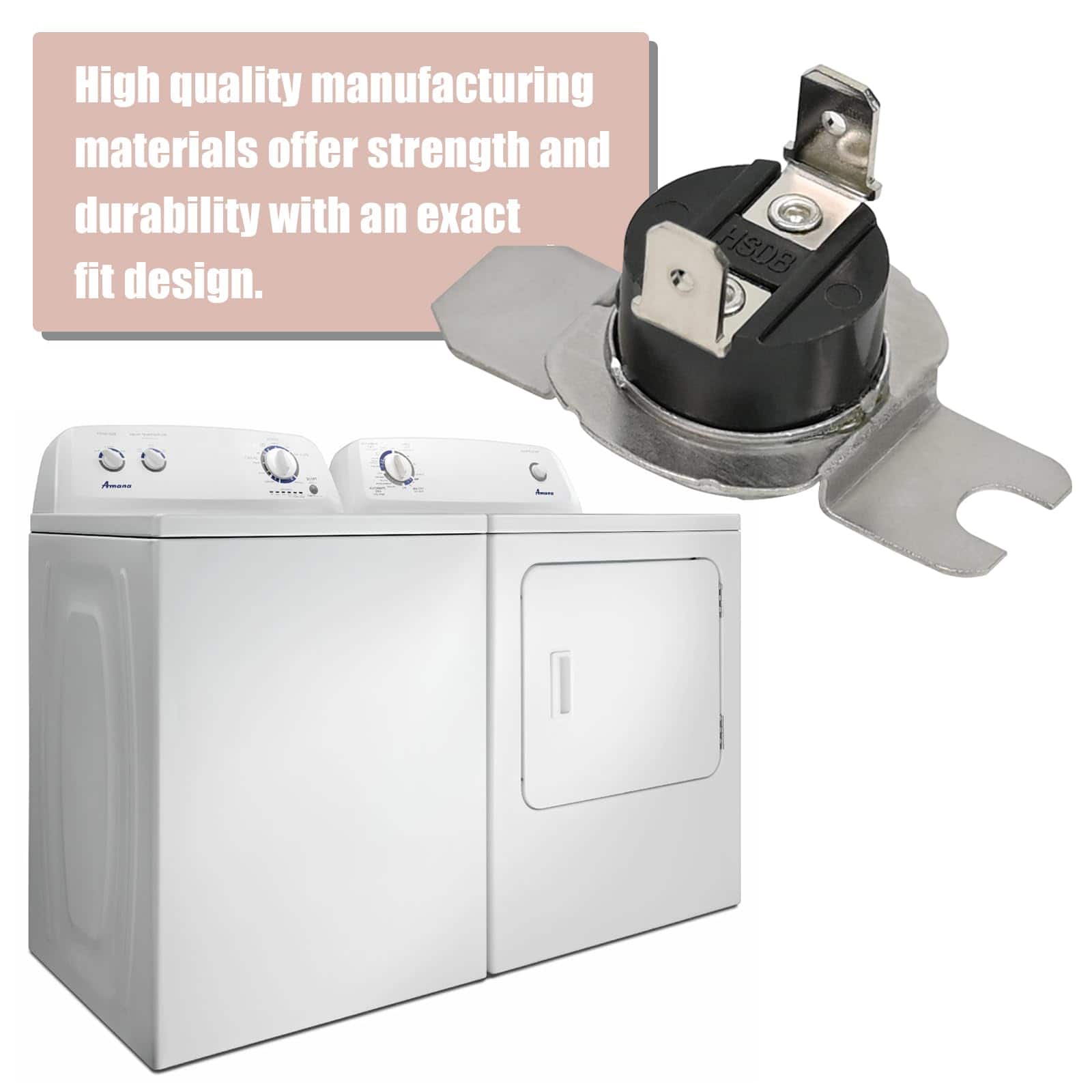 Termostato de alta temperatura para secadora WE4M137, - Imagen 8