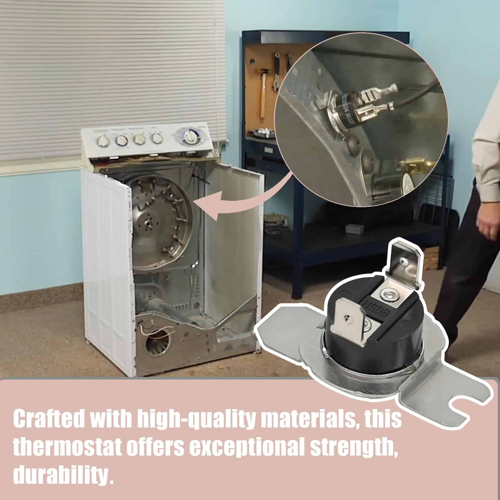 Termostato de alta temperatura para secadora WE4M137, - Imagen 5