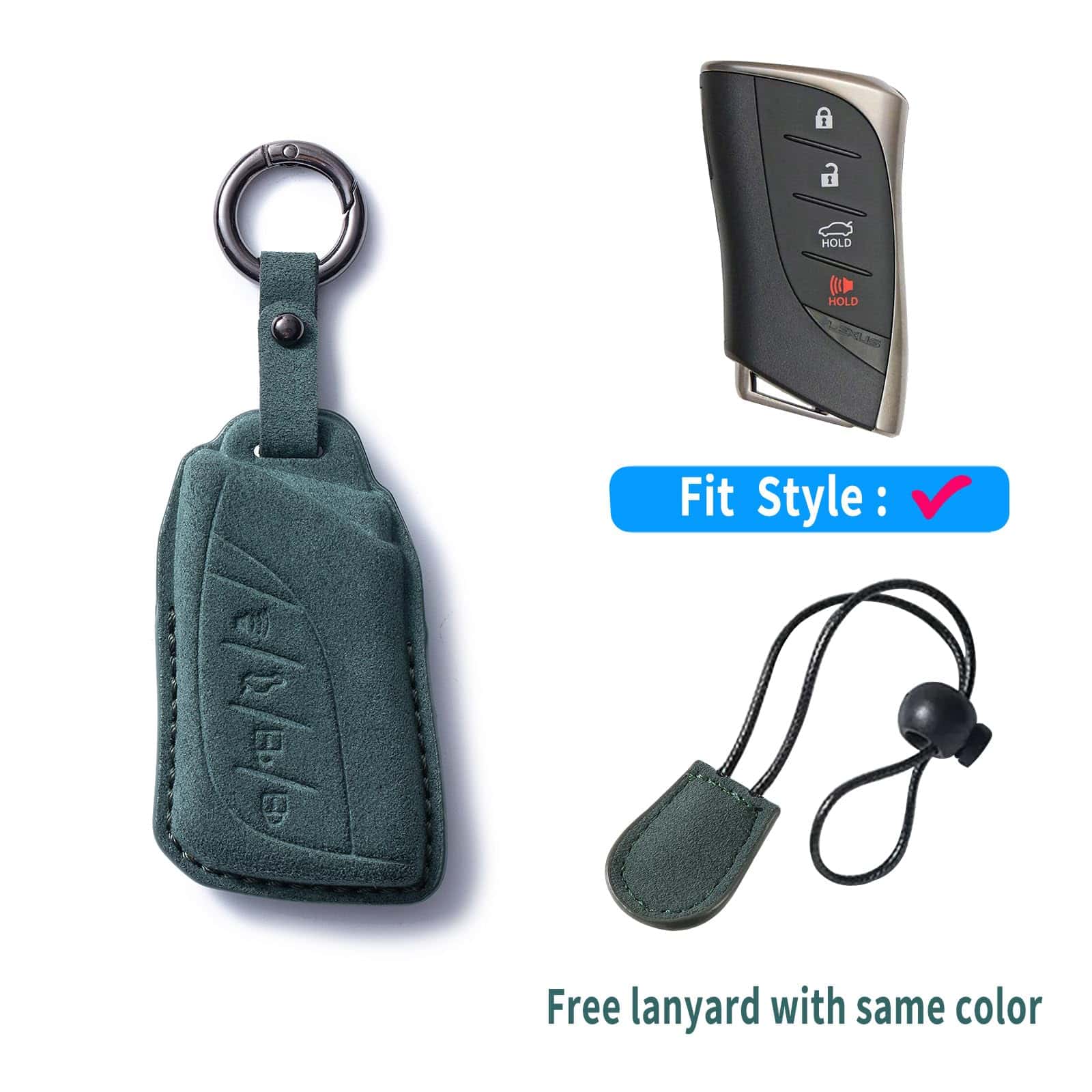 Funda de llave de cuero de gamuza GLXKITVL para Lexus - Imagen 6