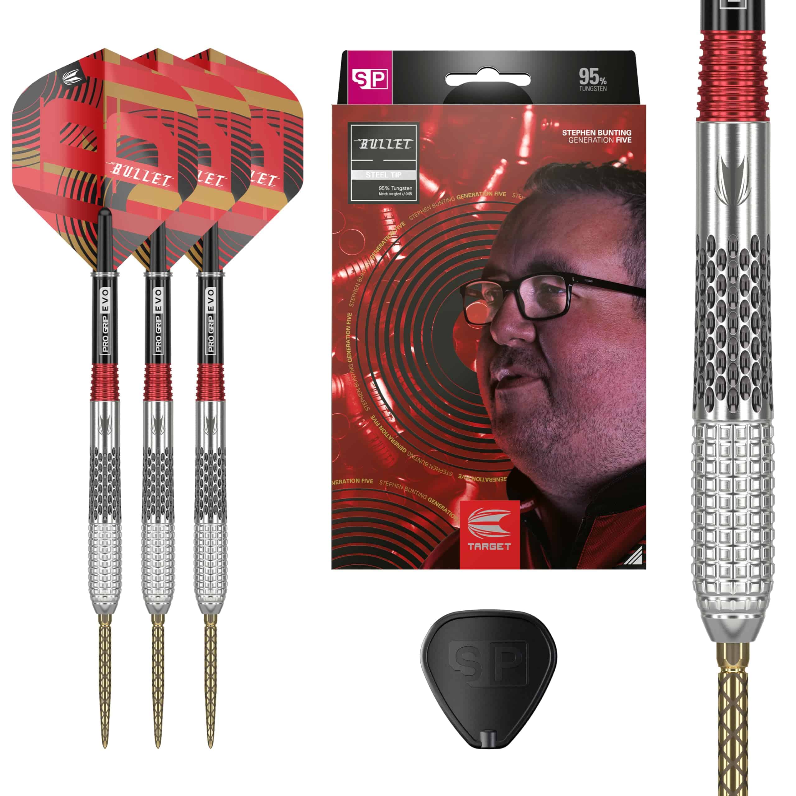 Set de dardos TARGET Stephen Bunting G5 de tungsteno al 95%