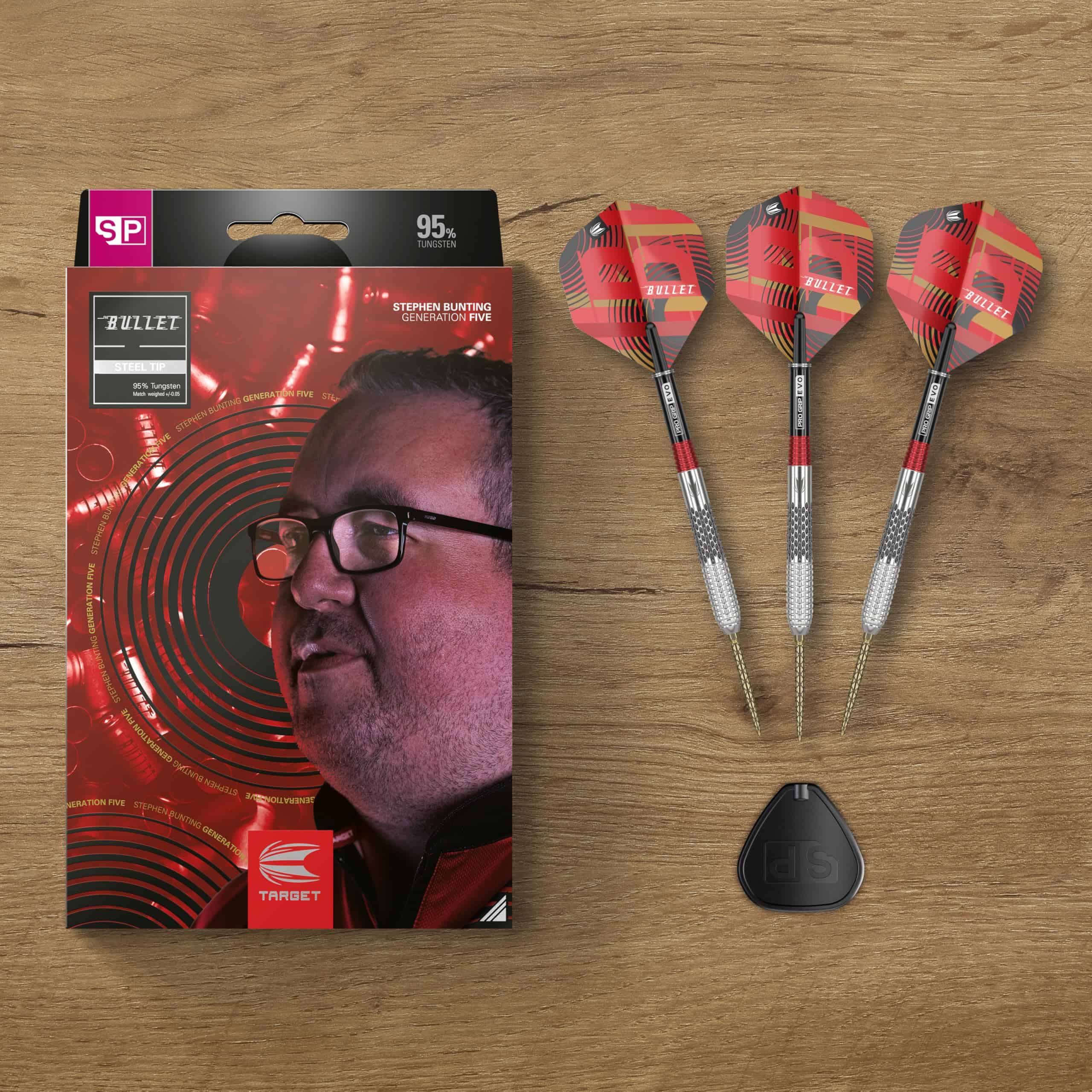 Set de dardos TARGET Stephen Bunting G5 de tungsteno al 95% - Imagen 7