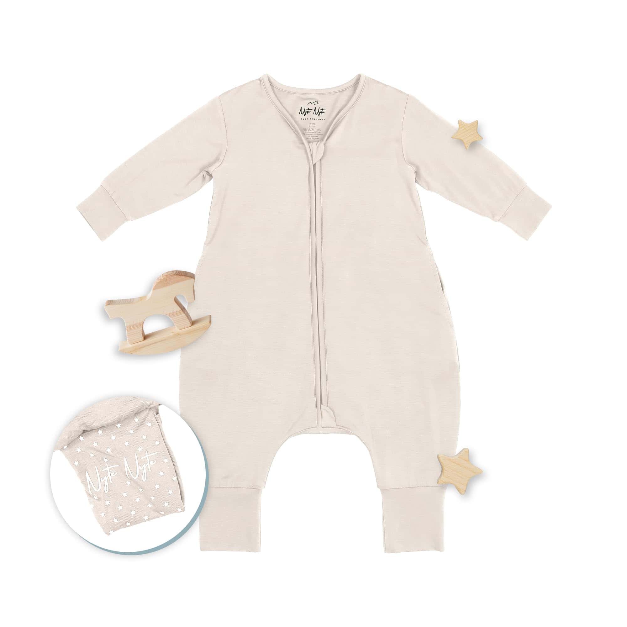 Nyte Nyte Baby- Saco de Dormir SnuggleSack 0.5 TOG, Hueso,