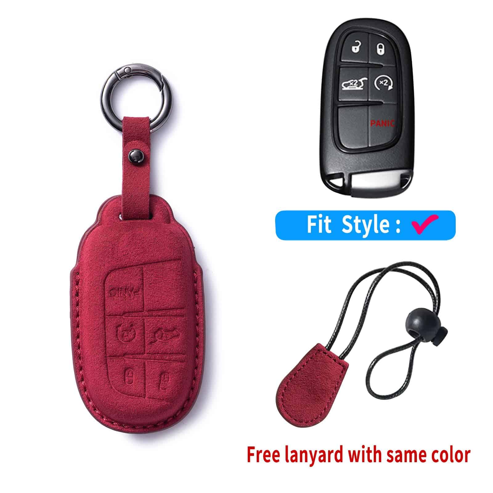 Funda de Llave Compatible con Jeep con Llavero de Cuero - Imagen 6