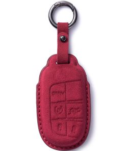 Funda de Llave Compatible con Jeep con Llavero de Cuero