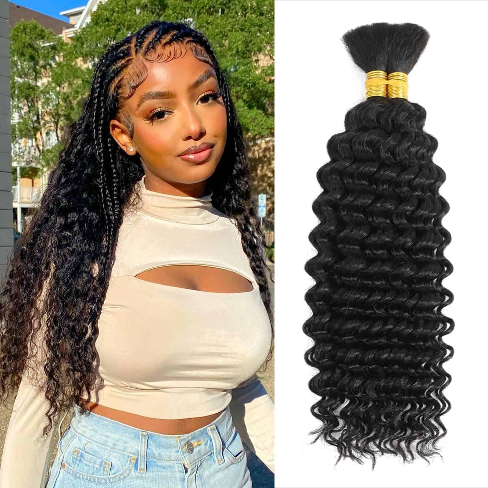 Pelo para Trenzas 26 pulgadas Deep Water Wave Bulk Pelo