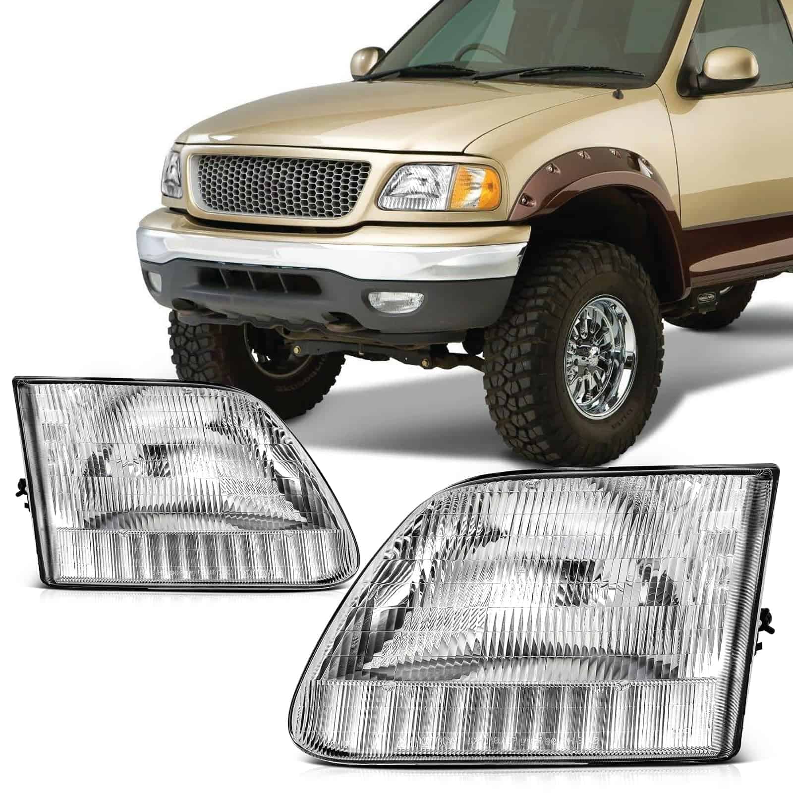 Conjunto de Faros SCITOO para Ford F-150 1997-2003/ F-250
