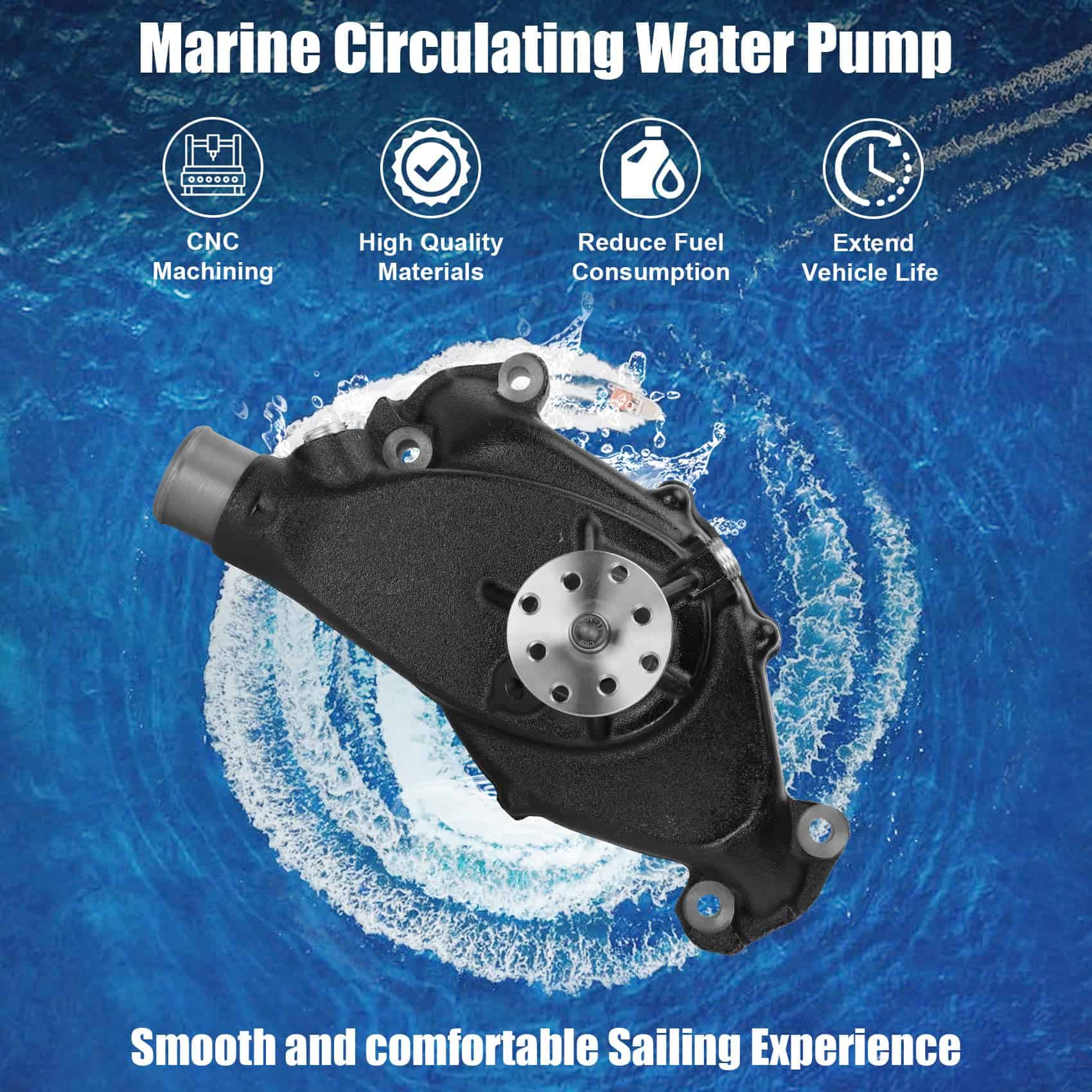 Bomba de Agua Marina Nueva Para Motor GM 7.4L (454) o 8.2 - Imagen 3