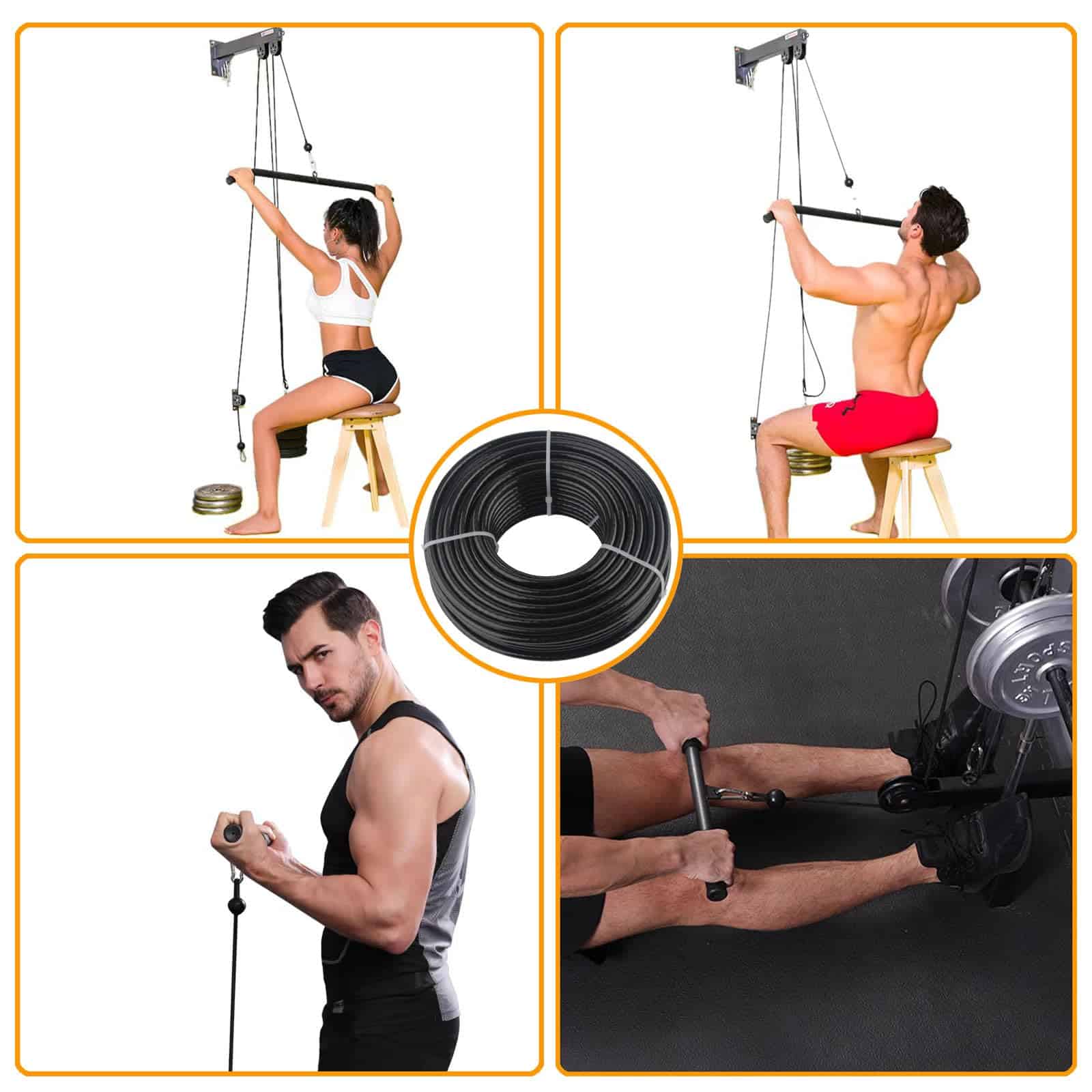 WRFDEC 98.4Ft Cable de Reemplazo para Máquina de Poleas de - Imagen 7