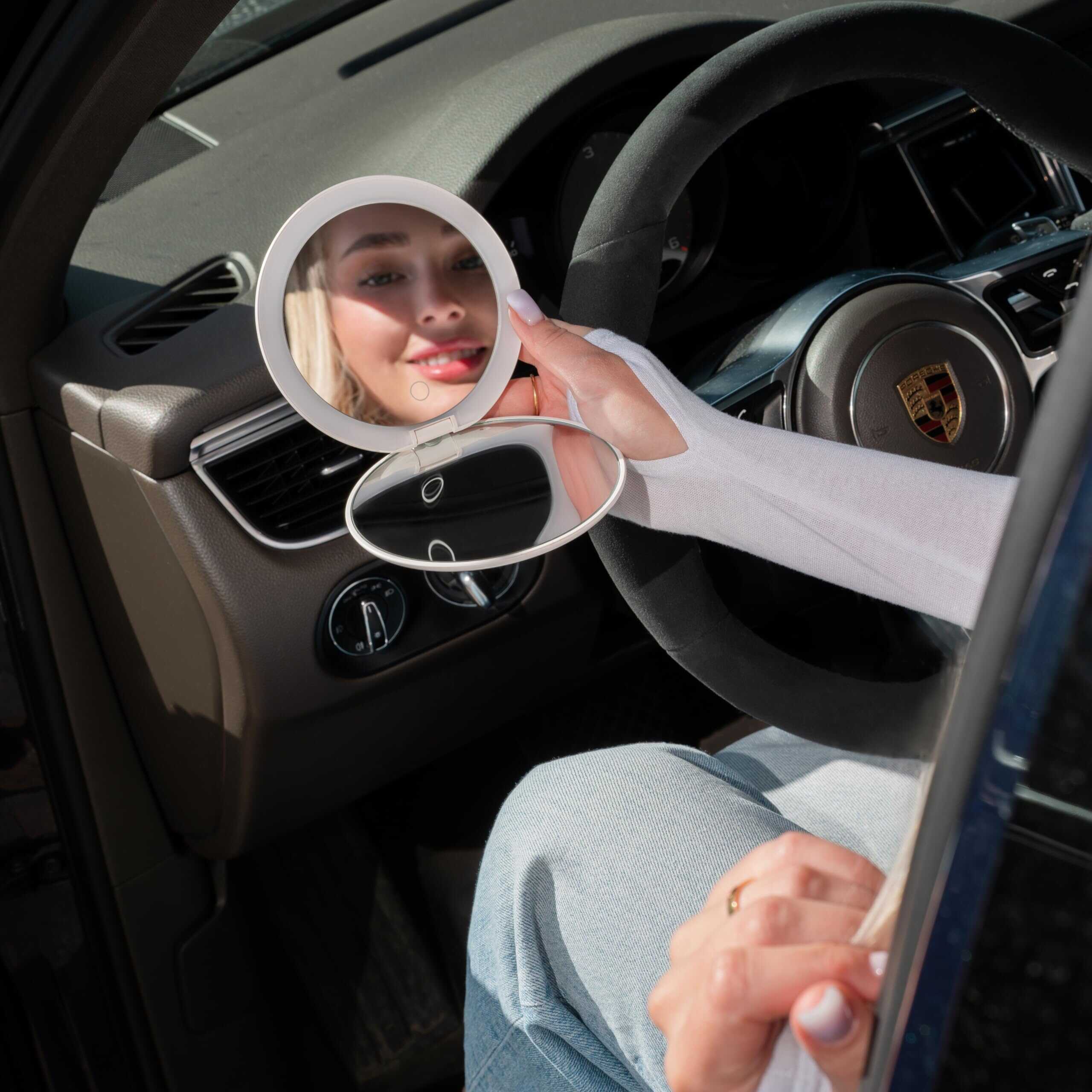 Espejo Compacto LED Negro Ilios Lighting con Luz y Espejo - Imagen 8